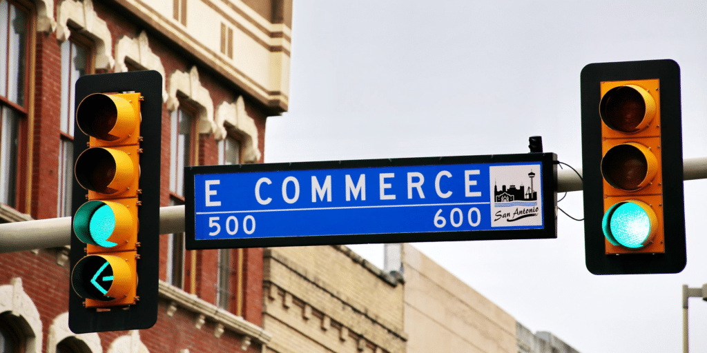 E Commerce. A street in San Antonio and an effective channel in digital marketing. Credit: Mark Konig.