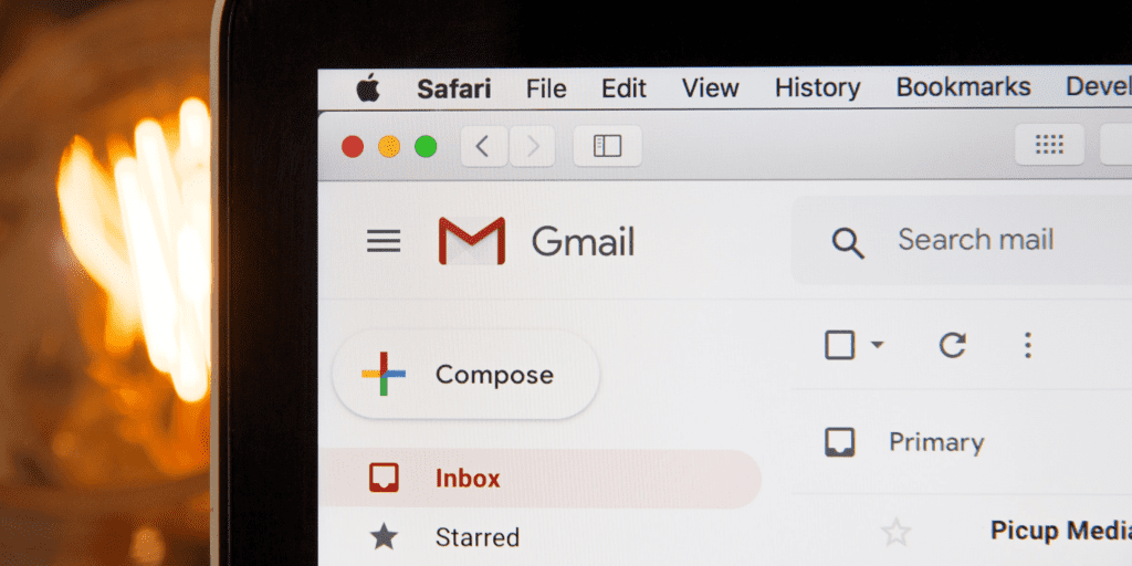 An example of gmail, Google's email platform. Credit: Stephen Phillips. 