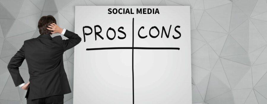 A photo that illustrates the question of whether small businesses should use social media or not.
