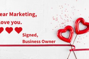 An image that represents the love of marketing by a business