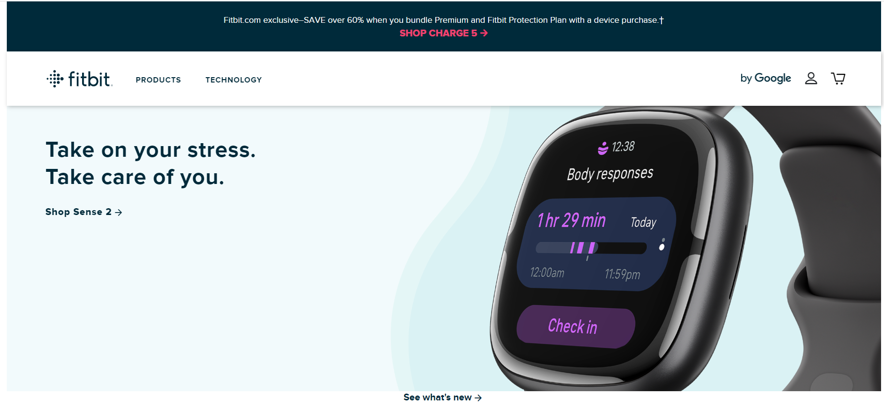 Fitbit's visual aesthetic, where they strategically use text sparingly, and use color strategically to call attention, as well as leveraging whitespace to create a clean and focused design.