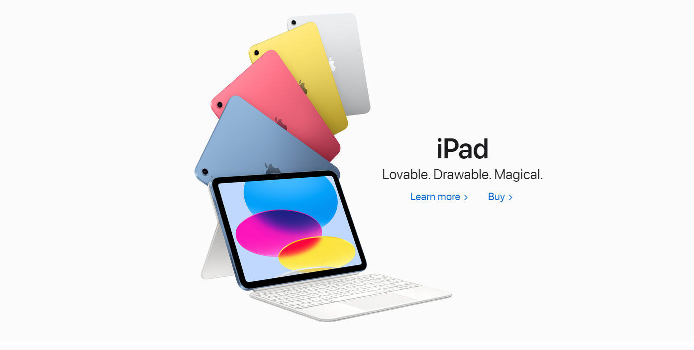 An example of a home page from Apple. It's important to be curious about what you see from other marketers.